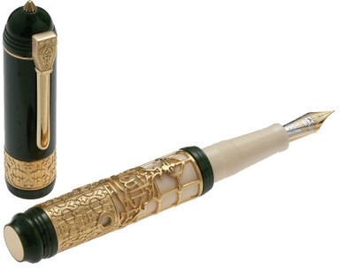 Visconti Medina Silver Vermeil Fountain Pen: Pen Buy Visconti Medina Silver Vermeil Fountain Pen: Pen