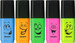 Combo of 4 Luxor Mini Chisel Tip Highlighter Pens